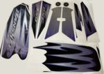 BLACK 2005 Yamaha Banshee Full graphic kit. High-quality material.