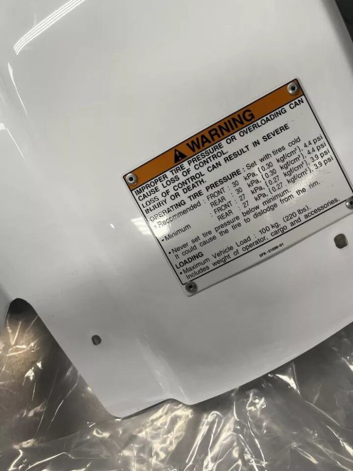 2006 White Yamaha Banshee 350 OEM Plastics - Image 7