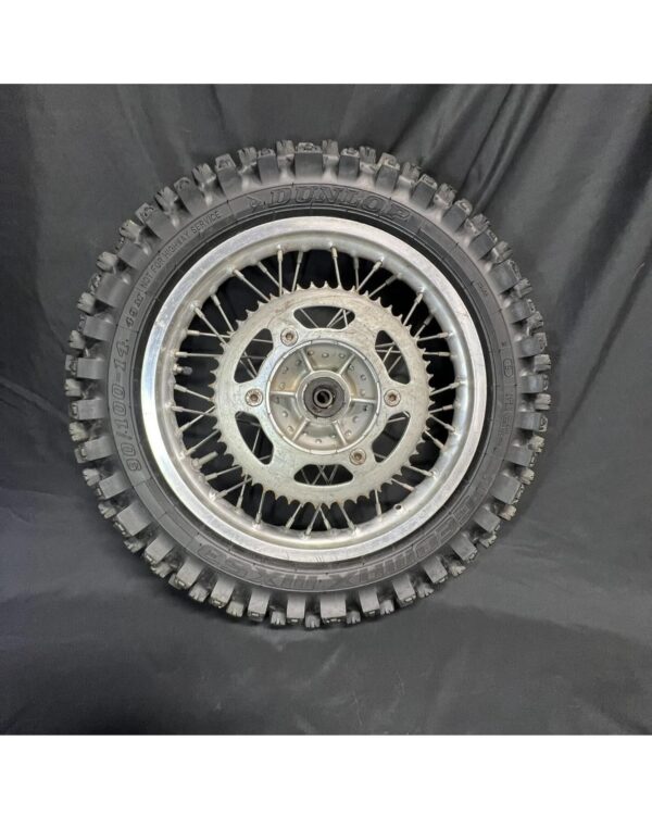 03 - 08 KLX125 DRZ125 OEM REAR WHEEL 90/100-14 ASSEMBLY HUB RIM ROTOR SPROKET