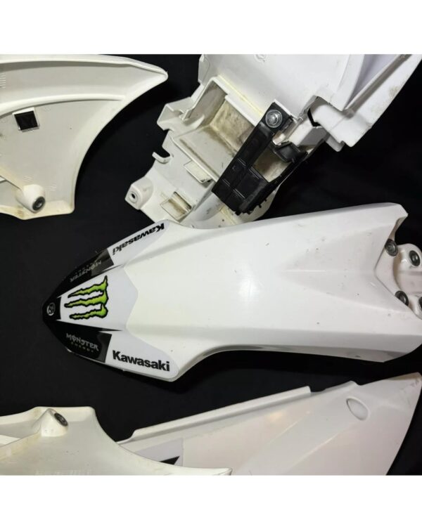 photo_6039382634690973593_w.jpg White Kawasaki Plastic Kit for Kawasaki: KLX110 (2010-2021), KLX110L KLX110R RL