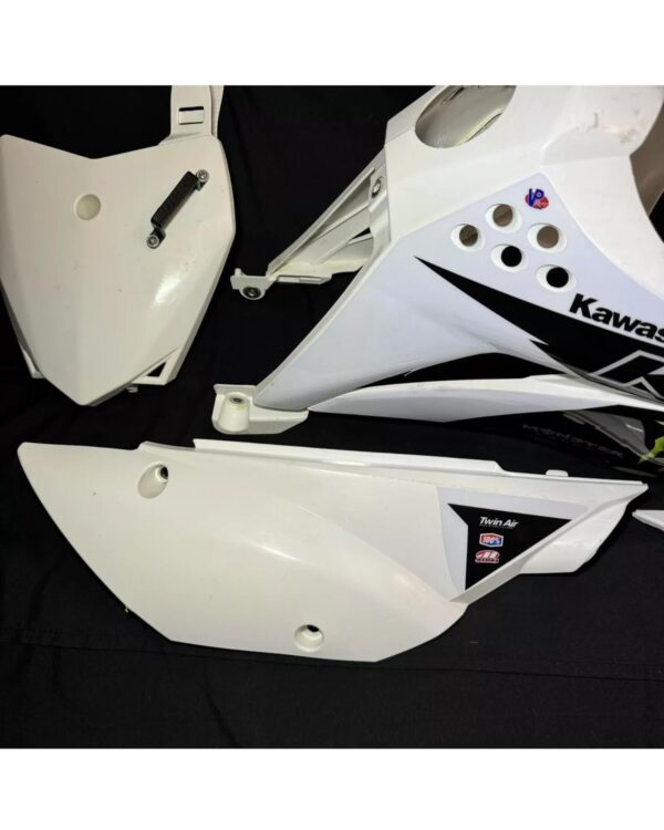 photo_6039382634690973594_w.jpg White Kawasaki Plastic Kit for Kawasaki: KLX110 (2010-2021), KLX110L KLX110R RL