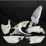 White Kawasaki Plastic Kit for Kawasaki: KLX110 (2010-2021), KLX110L KLX110R RL
