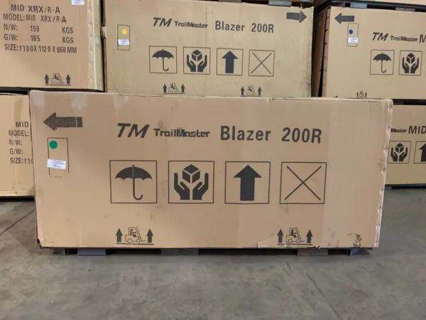 Trailmaster Blazer 200R Go Kart Youth Go Kart. Ages 10 and up, Mid size Kids cart, Body Kit with reverse.