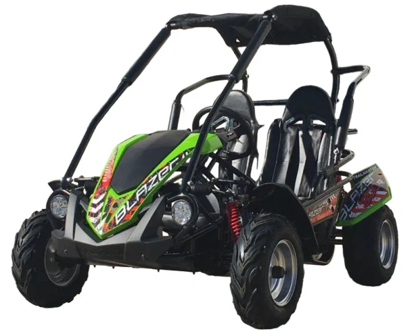 Trailmaster Blazer 200R Go Kart Youth Go Kart. Ages 10 and up, Mid size Kids cart, Body Kit with reverse.