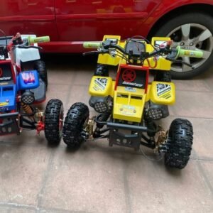 Side by side comparison of 49cc and 50cc mini Banshee kids bikes